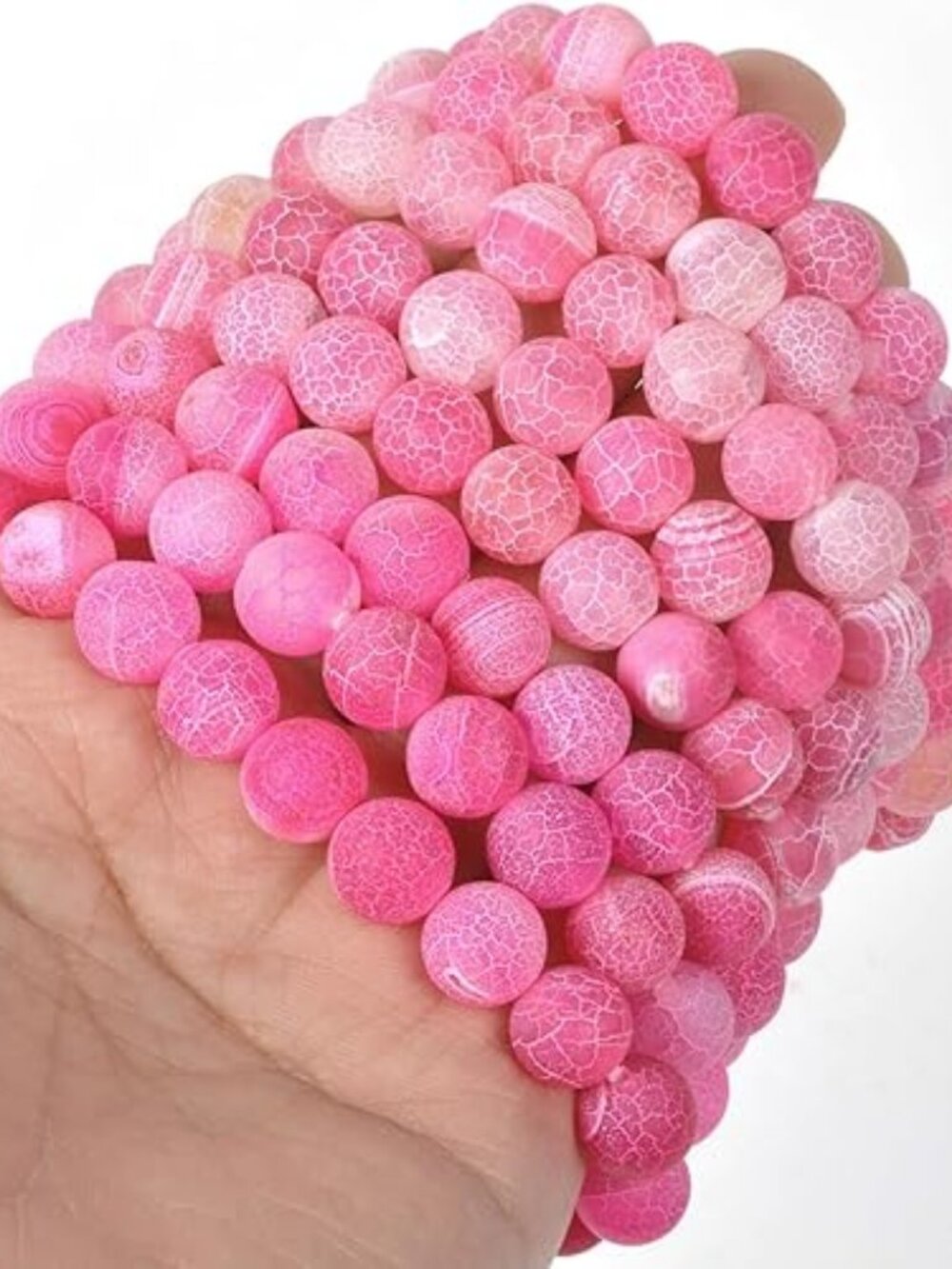 Semi-Precious Gemstone Beaded Stretch Bracelet 10mm Round Beads Unisex